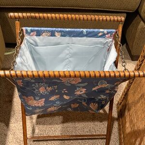 Floral Navy Fabric Organizer Fold up